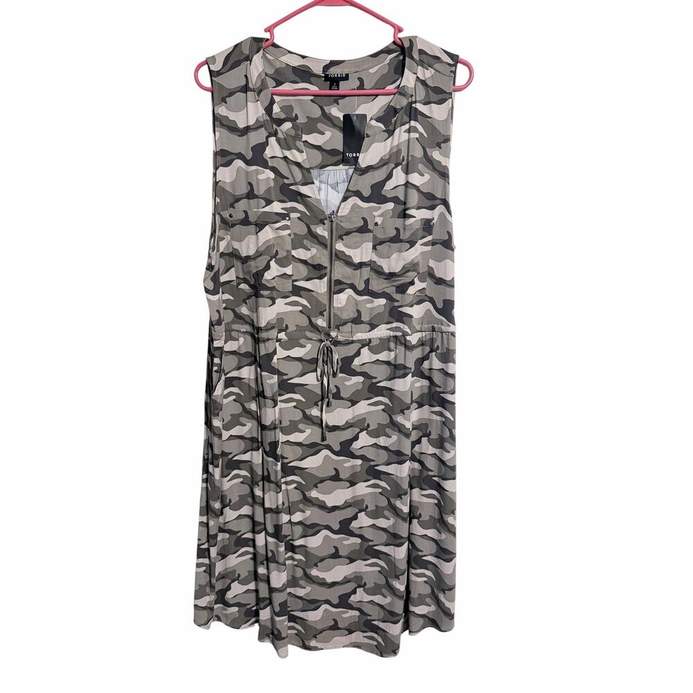 Torrid Sleeveless Camouflage Dress Knee Length NWT Size 2